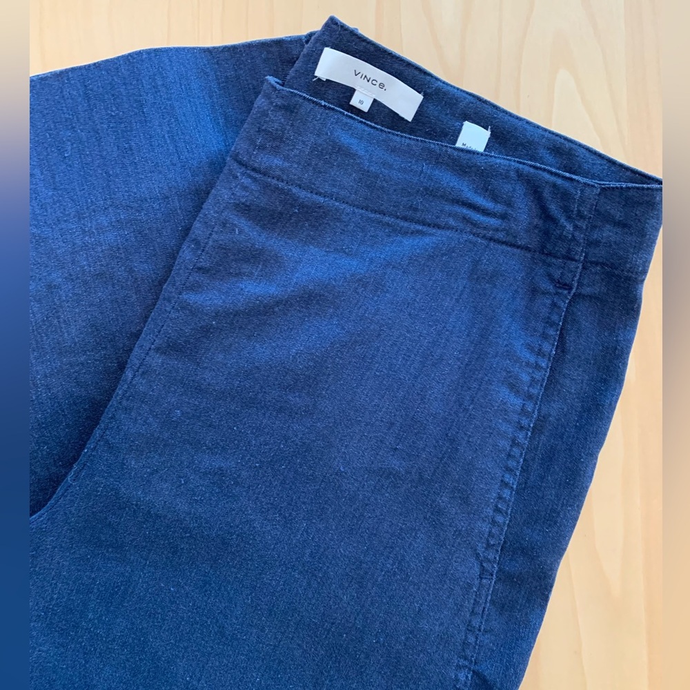 Vince Deep Blue Wide Leg Pants